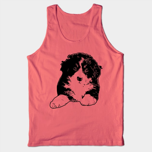 Bernese Mountain Dog Puppy Tank Top by tribbledesign